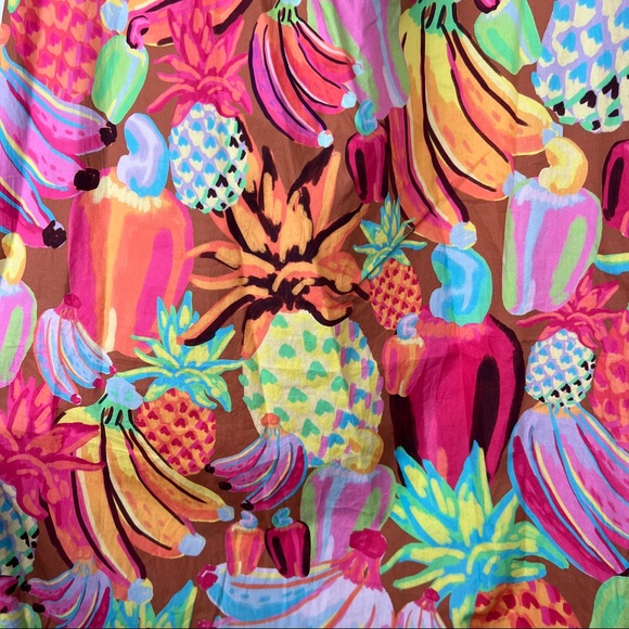 FARM Rio Fruit Salad Cotton Puff Sleeve Dress - Picture 6 of 7